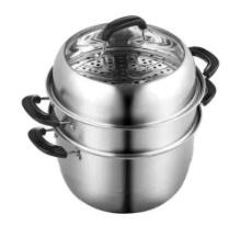 Vevor Steamer Pot 11 in. 3 Tier Steamer Pot with 8.5 qt. Stock Pot Stainless Steel Vegetable Steamer