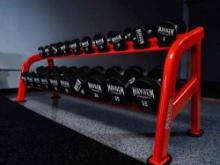 Mayhem Strength V3 Urethane Dumbbells 80-125lb Black and Silver Set