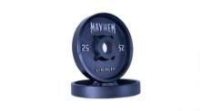 (3) 25lb Custom Deep Dish Bar Weights