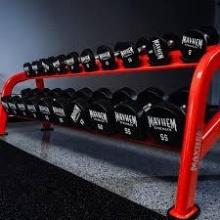 Lot of Custom 7.5lb - 27.5lb Dumbbells