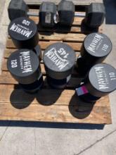Lot of Assorted Dumbbells