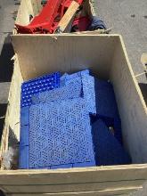 Box Lot Of Blue Gym Mats