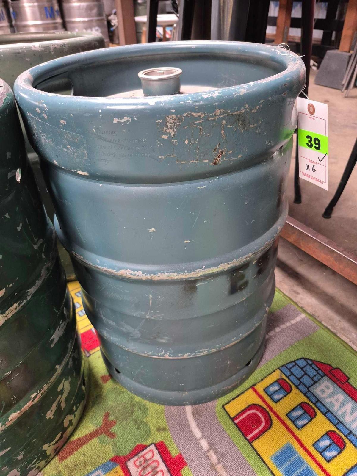 (6) Half Barrel Beer Kegs