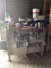 Steel paint cabinet w/ contents