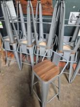 (10) Gray Bar Stools / Chairs