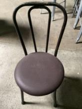 (16) brown leather seat dining chairs