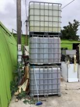 (3) Schutz 250Gal. fluid containers
