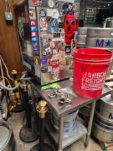 Lot of Table, Dishwasher, and Contents