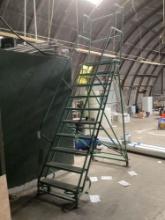 Heavy duty 11ft. mobile ladder stand