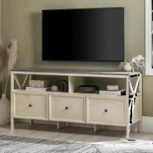 Natalee 60" Farmhouse TV Stand Grey/White