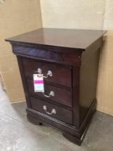 Louis Philippe 3-drawer Cappuccino Nightstand