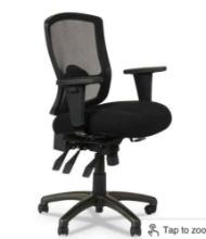(2) Alera Etros Series Mesh Mid-Back Petite Multifunction Chairs