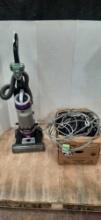 Lot With Bissell Clean View Swivel Rewind Pet Vacuum and Cables for Exercise Equipment