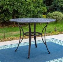 Brown cast aluminum bar height outdoor patio table*Table only*