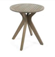 Noble House Stamford gray round wood outdoor bistro table
