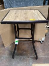 Black metal square outdoor patio bar table*Table only*