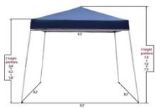 8 ft. x 8 ft. Blue Slant Leg Pop-Up Canopy