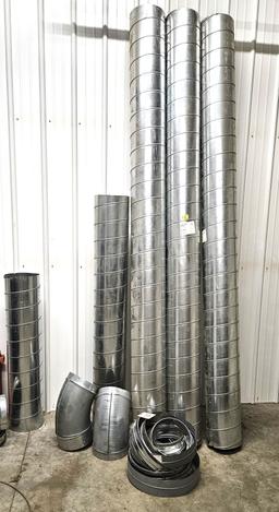 Various Spiral Duct & Fittings - 10" Diameter