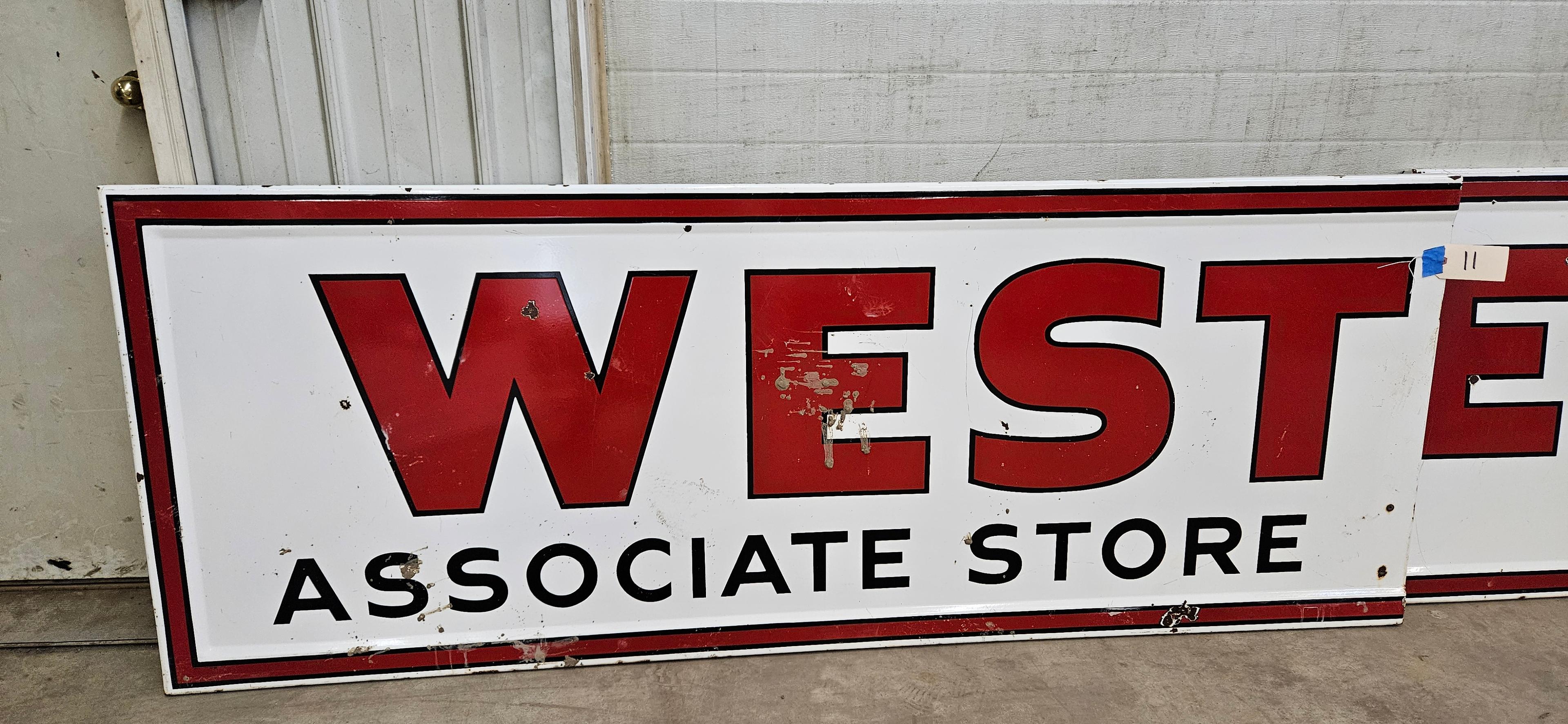 Western Auto Associate Porcelain Sign - large