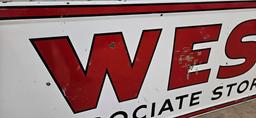 Western Auto Associate Porcelain Sign - large