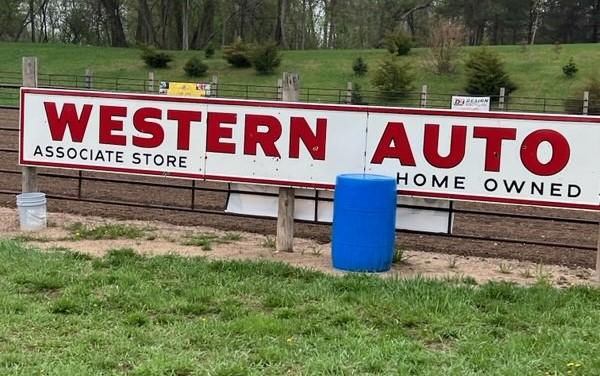 Western Auto Associate Porcelain Sign - large