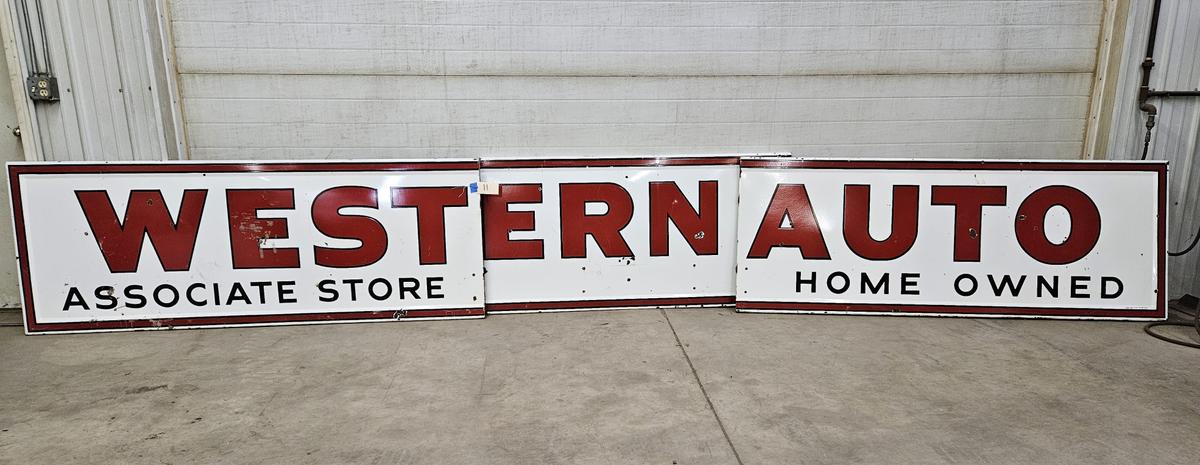 Western Auto Associate Porcelain Sign - large