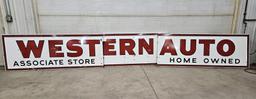 Western Auto Associate Porcelain Sign - large