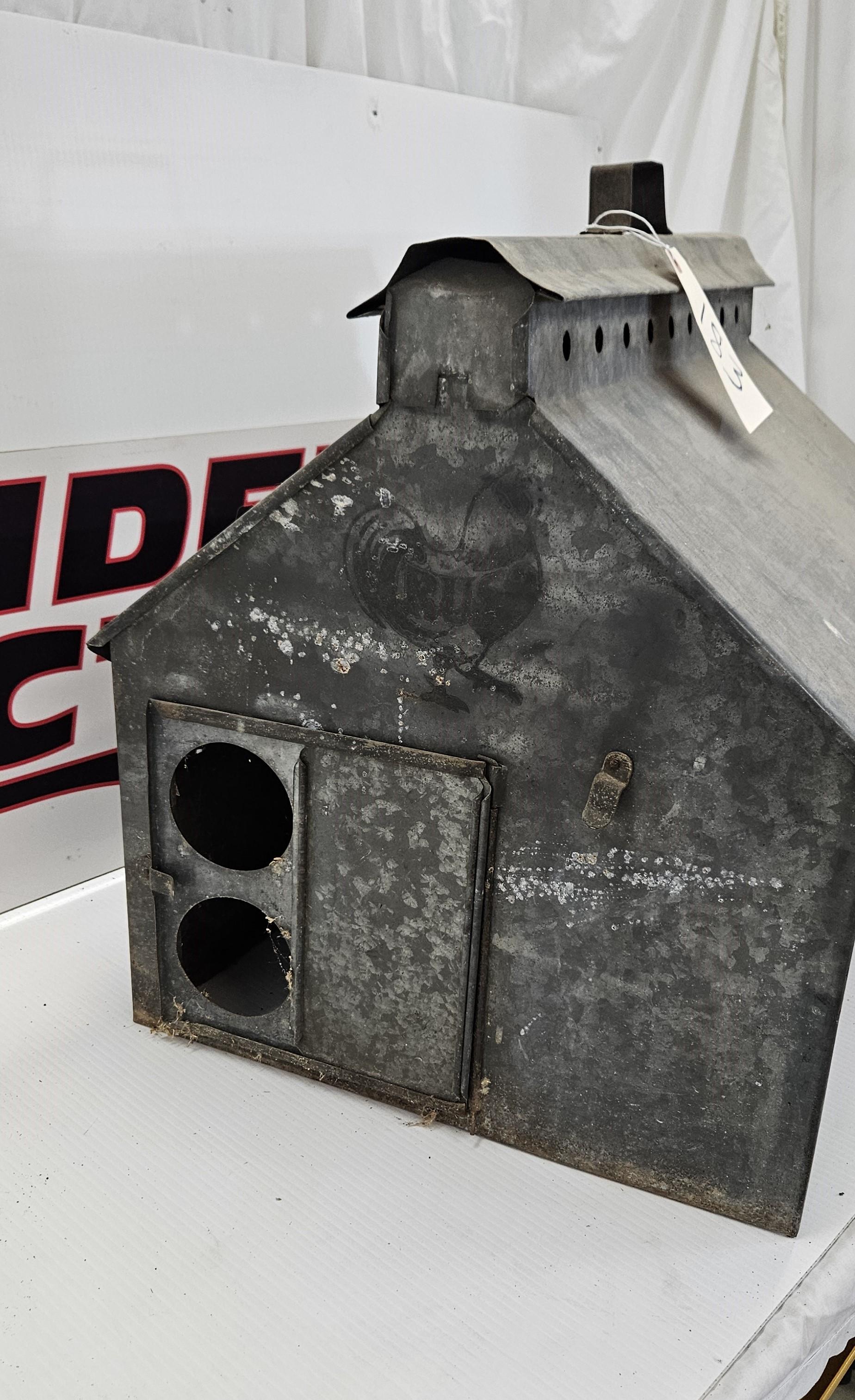 Vintage Galvanized Chicken Brooder