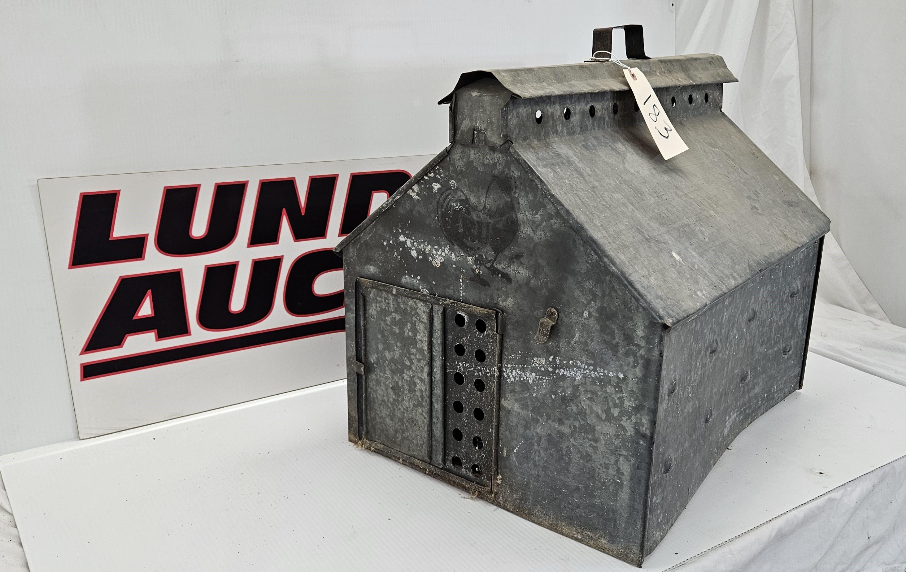Vintage Galvanized Chicken Brooder