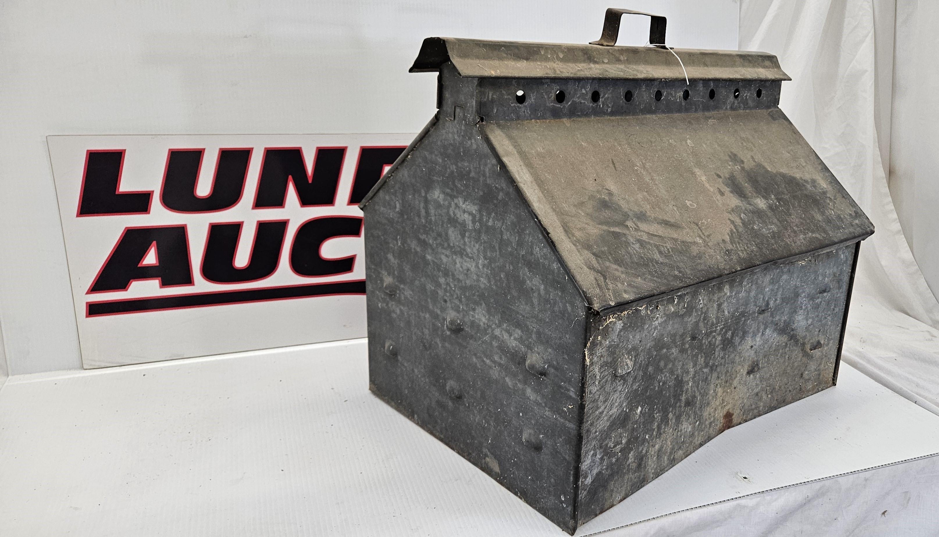 Vintage Galvanized Chicken Brooder