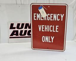 Emergency Vehicle Sign