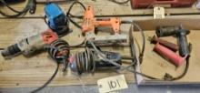 Black & Decker Electric brad nailer, Ryobi Sander, Milwaukee Drill & Sioux Drill