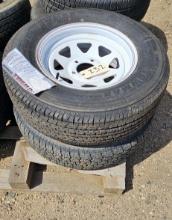 2 - Trailer Tires - 1 -14" & 1-15"