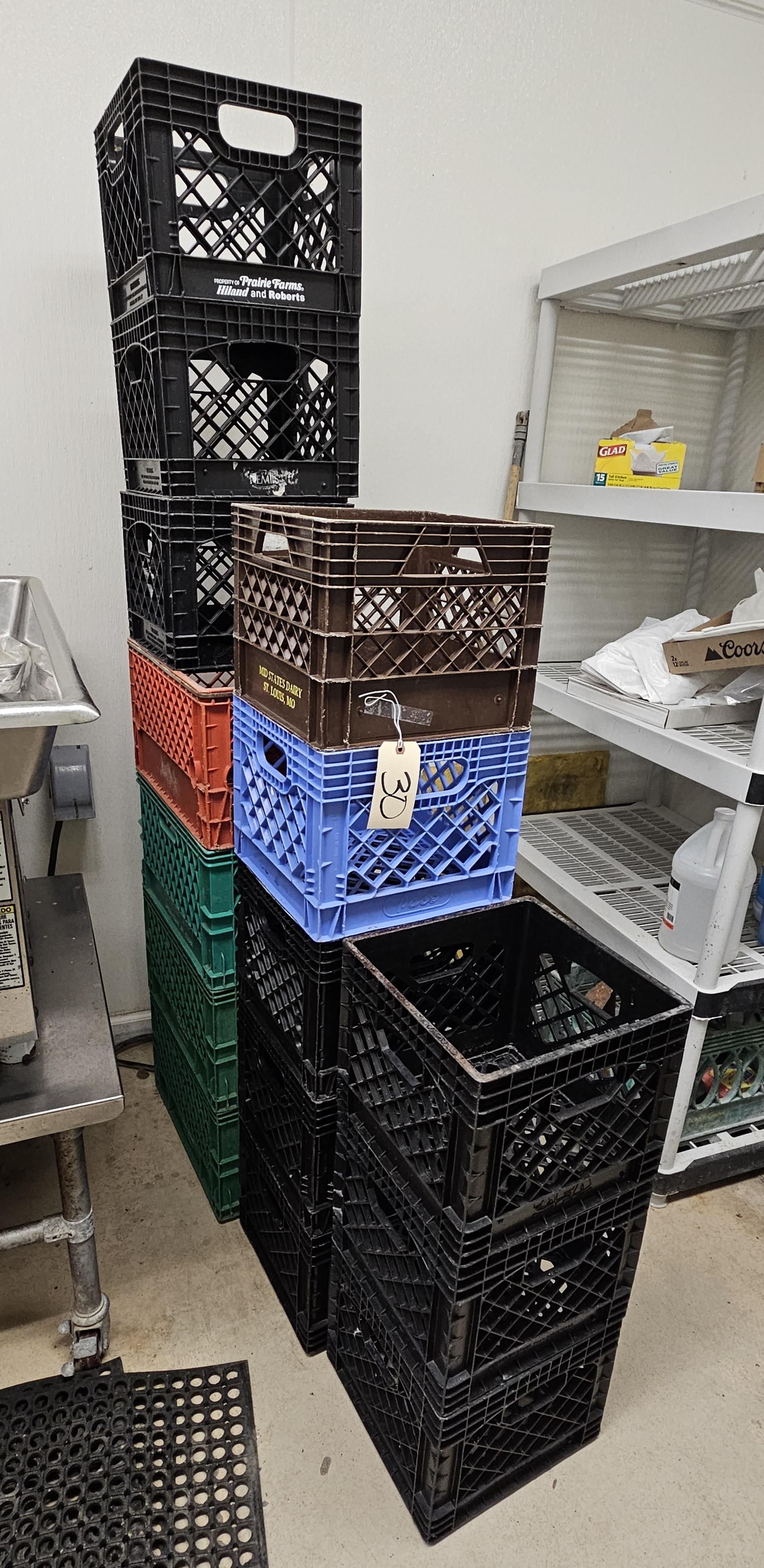 15 - plastic milk crates