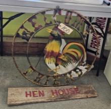 Rooster Welcome Friends Wall Décor & Hen House Sign