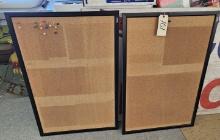 2- Bulletin Boards with Black frames