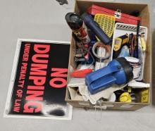 Assortment of Tools & Light Bulbs & Cleaners