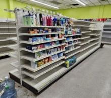 Double-Sided Gondola Shelving Unit - Contents Not Included