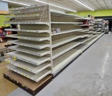 Double-Sided Gondola Shelving Unit - Contents Not Included