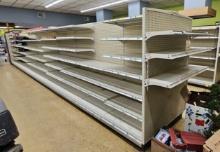 Double-Sided Gondola Shelving Unit - Contents Not Included