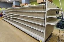 Double-Sided Gondola Shelving Unit - Contents Not Included