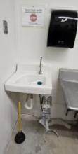 Handwashing Sink with Handless/Leg Operation and Towel Dispenser