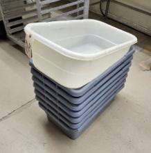 8 - Heavy Duty Plastic Tubs - 24" x 15"
