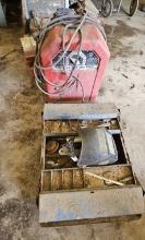 Lincoln Arc Welder with Blue Tool Box