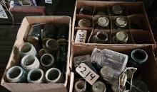 Assortment of Various Canning Jars - Includes Blue Jars