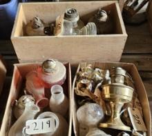 Assortment of Oil Hurricane Lamps