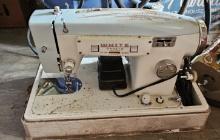 White Sewing Machine in Case