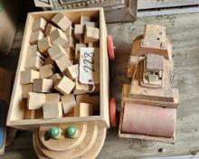 Wood Block Truck & Nylint Steam Roller toy