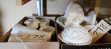 Assortment of Milk Glass