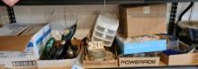 Assortment of China & Décor plates & Glassware & Avon bottles & Dishes